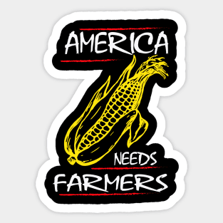 America Needs Farmers Sticker